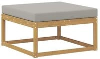 vidaXL Sofaelement Outdoor-Fu&szlig;hocker Polyester Wei&szlig; (1 St)