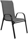 Mojawo Armlehnstuhl Outdoorstuhl Gartenstuhl Stapelstuhl robust Metall Textilen