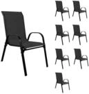 Mojawo Armlehnstuhl 8xOutdoorstuhl Gartenstuhl Stapelstuhl robust Metall...