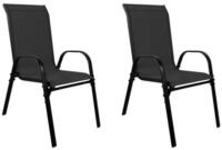 Mojawo Armlehnstuhl 2xOutdoorstuhl Gartenstuhl Stapelstuhl robust Metall...