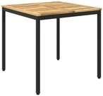vidaXL Gartentisch Gartentisch Wei&szlig; und Schwarz 80 x 80,5 x 75 cm (1-St)