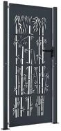 vidaXL Gartentor Gartentor Anthrazit 100x175 cm Stahl Bambus-Design
