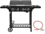 Royal Gourmet Gasgrill Grillwagen Campinggrill Standgrill mit Edelstahl...