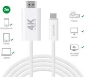 4smarts Notebook-Rucksack 4smarts USB-C auf HDMI Kabel 2m, wei&szlig; wei&szlig;