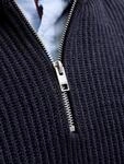 Troyer "JJPANNEL KNIT HALF ZIP AW26 PLS", Herren, Gr. 3XL, schwarz (navy blazer),