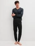 Schlafanzug CALIDA "Relax Streamline 2", Herren, Gr. XL (56), schwarz, Interlock,