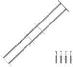 vidaXL Fenster Sicherheitsgitter f&uuml;r Fenster mit 2 Querstangen 3 stk., (3 St)