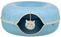 TRIXIE Tier-Intelligenzspielzeug Filzdonut Katzenh&ouml;hle mit Spielzeug - blau -...