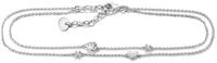 THOMAS SABO Fu&szlig;kette Fu&szlig;kettchen mit Herzen, mit Zirkonia (synth)