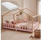 en.casa Kinderbett (Bett und Matratze), &raquo;Treviolo&laquo; mit Matratze Montessori