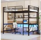 STILVORA Kinderbett Jugendbett 140&times;200cm Metallbett Kinderbett mit USB...