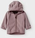 Kapuzenfleecejacke NAME IT "NBNMEEKO FLEECE JACKET MELANGE", Jungen, Gr. 80, rosa