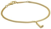 trendor Silberarmband 21602-L, M&auml;dchen mit Buchstabe L 925 Silber Vergoldet