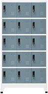 vidaXL Mehrzweckschrank Schlie&szlig;fachschrank Hellgrau und Dunkelgrau 90x40x180 cm