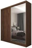 Masseno Schwebet&uuml;renschrank PATRIZIA 200 cm Kleiderschrank mit Spiegel 2 T&uuml;ren