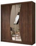 Masseno Schwebet&uuml;renschrank VOCE 200 cm Kleiderschrank mit Spiegel 2 T&uuml;ren