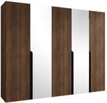 MIRJAN24 Kleiderschrank Mila II 250 (mit f&uuml;nf Dreht&uuml;ren) drei Kleiderstangen,