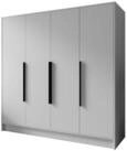 Masseno Dreht&uuml;renschrank BERON 200 cm Kleiderschrank 4 T&uuml;ren...