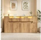 STILVORA Sideboard in Holzoptik Kommode Aufbewahrungsschrank mit 2 Schubladen