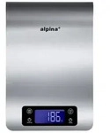 Alpina K&uuml;chenwaage alpina Digitale K&uuml;chenwaage 5kg LCD-Display aus Edelstahl