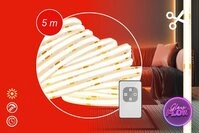 Briloner Leuchten LED Stripe LED COB Stripe, 5 m, Wohnzimmer, Schlafzimmer, Flur