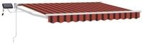 vidaXL Markise Manuelle Gelenkarmmarkise mit LEDs 3,5 x 2 m (1-St)