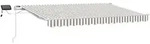 vidaXL Markise Ausziehbare Markise Hellgrau und Wei&szlig; 350 x 250 cm (1-St) grau