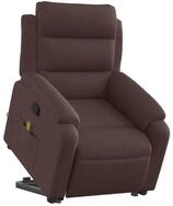 vidaXL Sessel Massagesessel mit Aufstehhilfe Dunkelbraun Stoff (1-St)