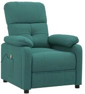 vidaXL Massagesessel Massagesessel Dunkelgr&uuml;n Stoff (1-St)