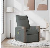 vidaXL Massagesessel, Massagesessel Dunkelgrau Stoff