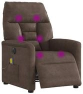vidaXL Sessel Massagesessel Elektrisch Braun Mikrofasergewebe (1-St)