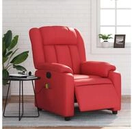 vidaXL Massagesessel, Massagesessel Elektrisch Rot Kunstleder