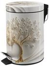 Sanilo Kosmetikeimer Tree of Life, 3 Liter, Bad M&uuml;lleimer mit Absenkautomatik &