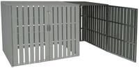 PROREGAL&reg; M&uuml;lltonnenbox 1er WPC-M&uuml;lltonnenbox Erweiterung Metall, Gr&ouml;&szlig;e,...