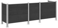 vidaXL M&uuml;lltonnenbox 315 x 85 x 115 cm M&uuml;lltonnenverkleidung Sichtschutz Grau
