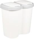 vidaXL Terrassendielen M&uuml;lltonne Wei&szlig; 49,5 x 30 x 46,5 cm PP, BxL: je 30x49.5...