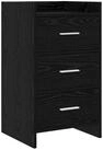 vidaXL Nachttisch Nachttische Schwarze Eiche 40 x 36 x 70 cm Holzwerkstoff...