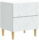 vidaXL Nachttisch 43 x 34,5 x 48 cm Nachttisch Nachtschrank Nachtkommode Wei&szlig;