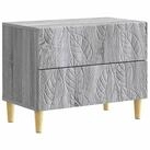 vidaXL Nachttisch Nachttisch Grau Sonoma 62 x 34,5 x 48 cm Holzwerkstoff (1-St)