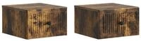 vidaXL Nachttisch 33 x 34,5 x 20 cm Nachttisch h&auml;ngend 2er Set Nachtschrank
