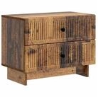 vidaXL Nachttisch 62 x 34,5 x 47,5 cm Nachttisch Nachtschrank Nachtkommode...