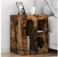 vidaXL Nachttisch, Nachttisch 2 pcs Ger&auml;ucherte Eiche 40 x 35 x 50 cm