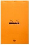 Rhodia Notizheft 5x Block geheftet A4+ 21x31,8cm 80 Bl&auml;tter gelb liniert Orange