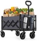 SONGMICS Handwagen Gartenwagen, Bollerwagen faltbar, 90/150L, bis 150 kg, 360&deg;