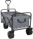 vidaXL Rollwagen Einkaufswagen mit Bremsen Grau 89 x 63 x 96 cm, (1 St)