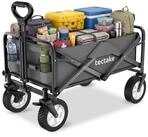 tectake Bollerwagen Faltbarer Handwagen Leon mit Bremsen, Belastbarkeit 80kg (1
