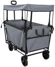 vidaXL Rollwagen Faltbarer Einkaufswagen mit Bremsen Grau 105 x 56,5 x 116 cm,...