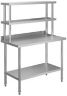 vidaXL K&uuml;chenwagen NA K&uuml;chen-Arbeitstisch mit Aufsatzboard 120x60x93 cm...