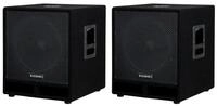 McGrey PAS-115 15" (38 cm) passives Subwoofer Paar - Bassreflex-Kan&auml;le...