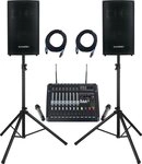 McGrey SL-12/3 Powermixer 800 3-Wege PA-Set mit Funkmikrofonen...